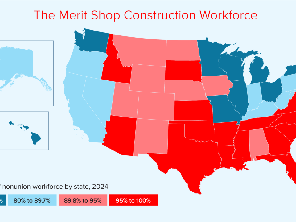 Non Union Workforce map 2024