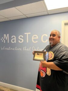 Raymundo Calderas receives on behalf of MasTec